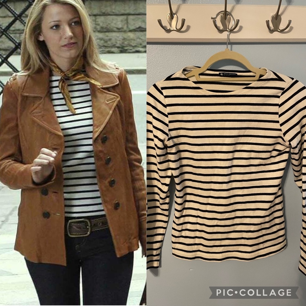 SOLD Petit Bateau Striped Shirt ASO Serena Van Der Woodsen Gossip Girl, Small